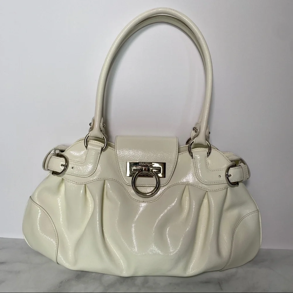 SALVATORE Ferragamo Marisa Patent Leather Handbag